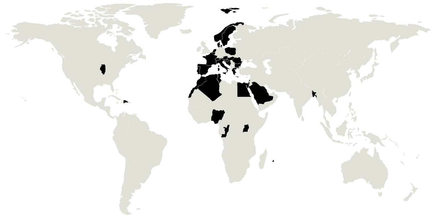 mappa clienti dmc nel mondo