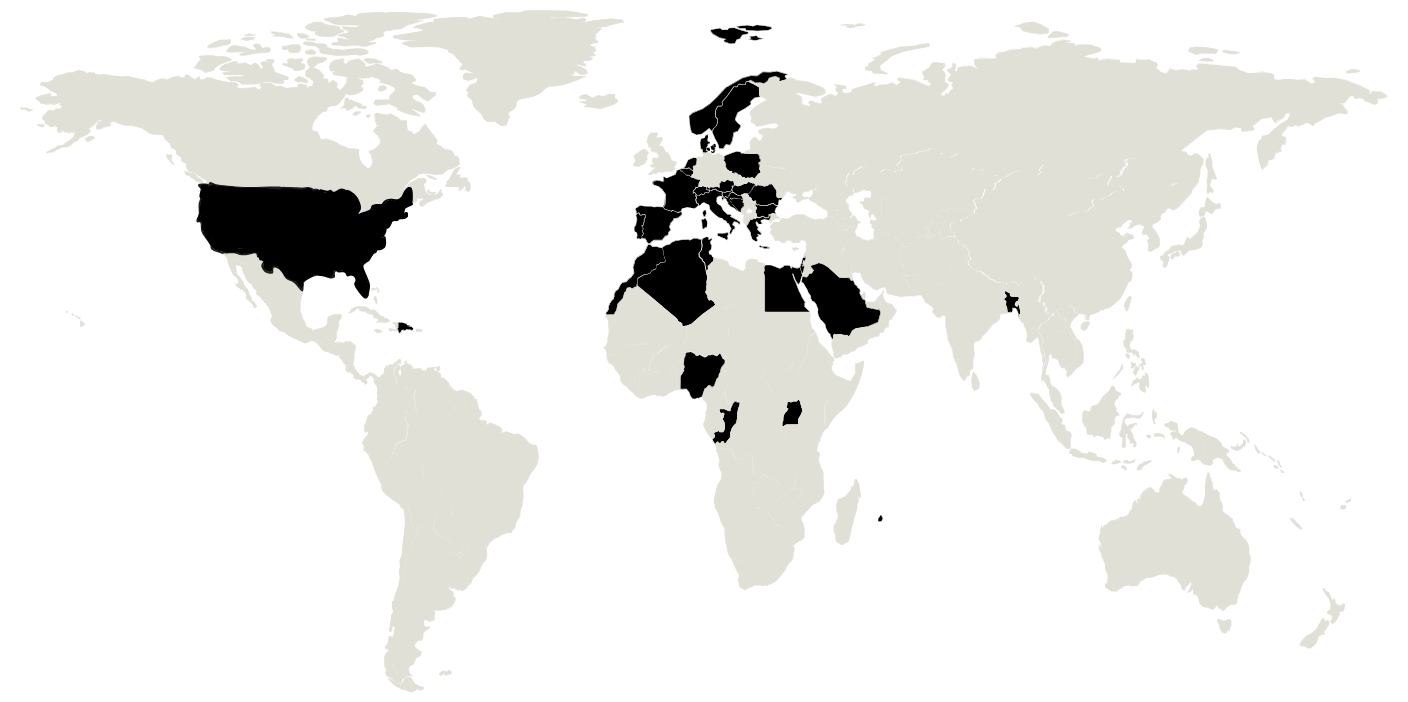 mappa clienti dmc nel mondo